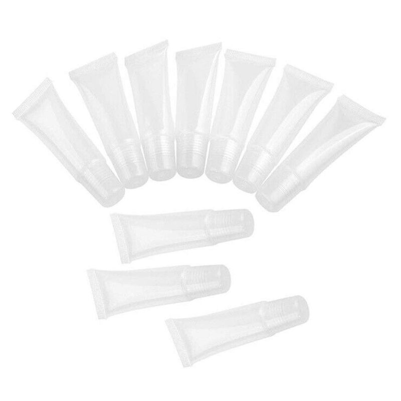 AKIRO 20Pcs Empty Refillable 10ml Mini Clear Lip Gloss Balm Cosmetic Containers With Syringe for DIY Lip Gloss - Image 5